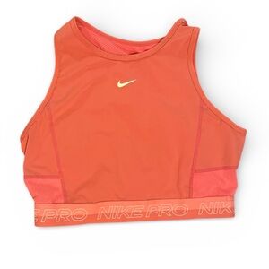 Nike Vibrant pinkish Orange Activewear Top medium